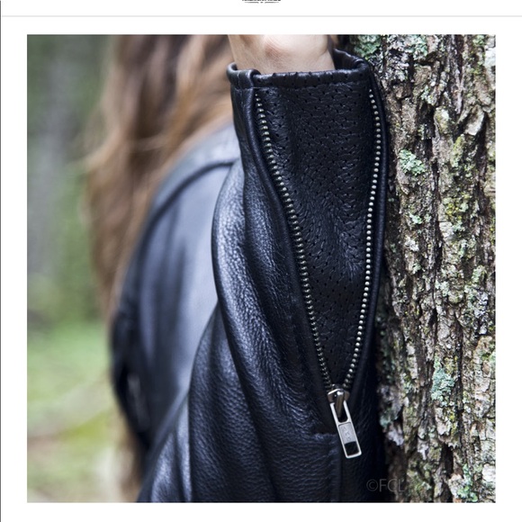 Fox Creek Leather Motorcycle Moto Biker Jacket - Picture 7 of 11